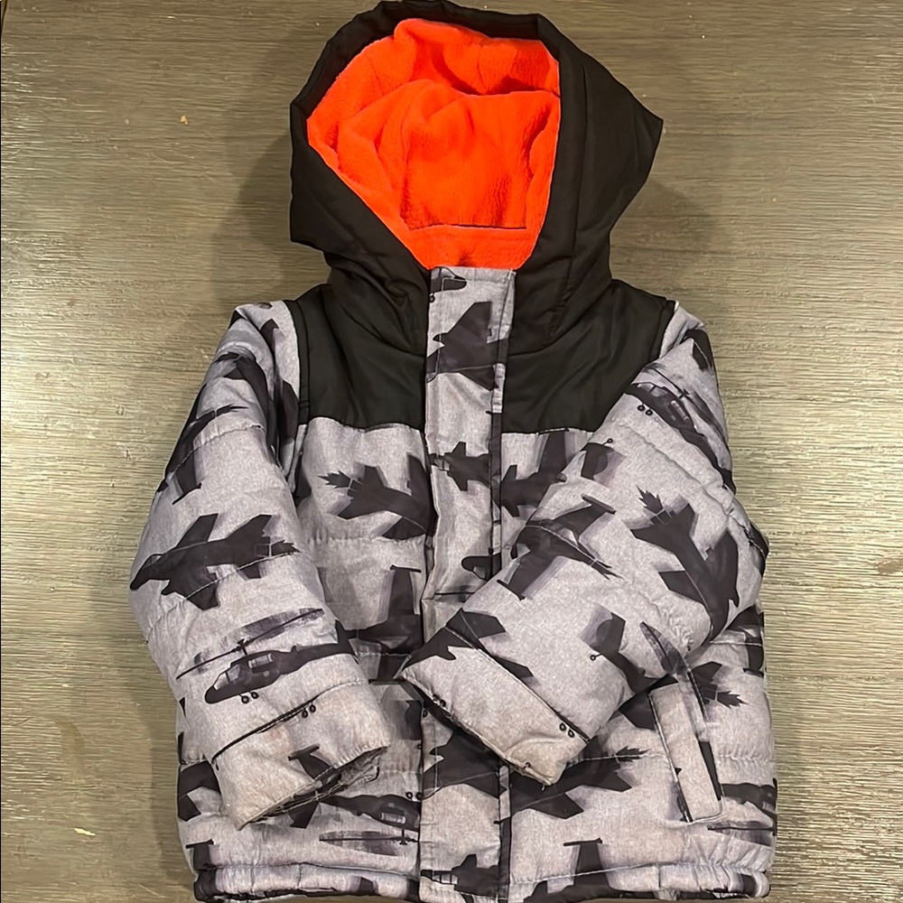 Kids Black and Gray Camouflage Jacket